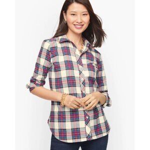 Talbots Women's Cotton Button Front Shirt - L